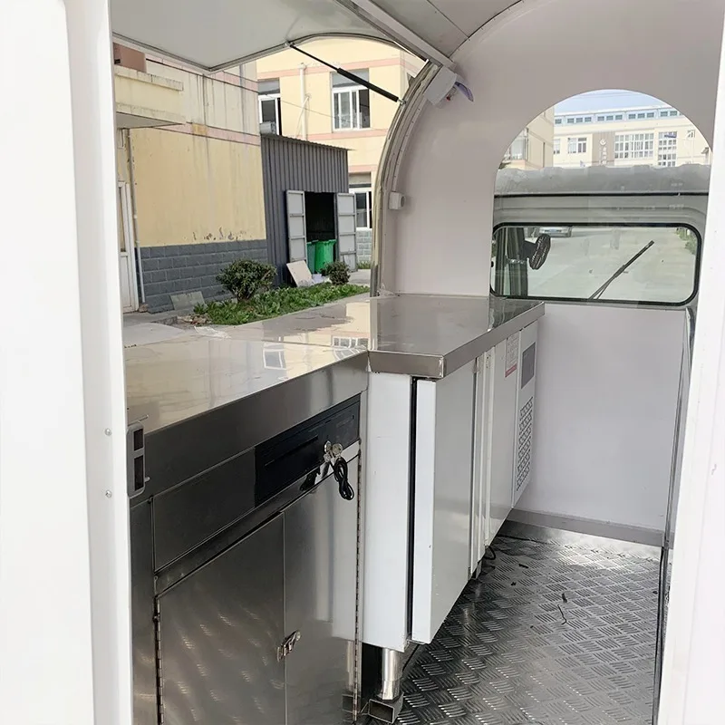 Support Customization Graffiti Food Truck Street Mobile Food Cart Outdoor Ice Cream