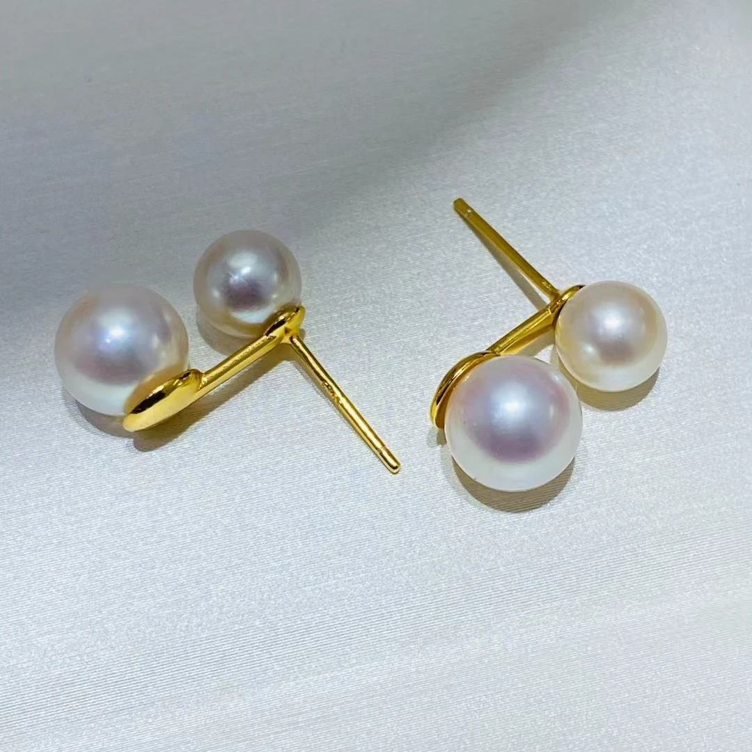 

Оптовая продажа, серьги из стерлингового серебра 925 пробы, фурнитура для крепления, базовые монтажные детали, аксессуар для жемчуга 5-9 мм, 5 пар/лот