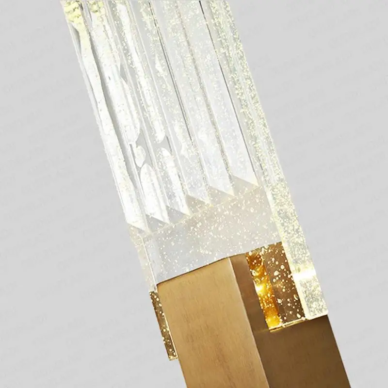 Imagem -05 - Moderno Lâmpadas de Parede Cristal Simples Bronze Arandela Luz Luxo Sala Estar Jantar Fundo Quarto Dourado Escada Luz Parede