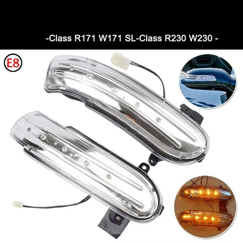 

1 Pair Car Rearview Mirror Turn Signal Flow Light For Mercedes Benz 2008 A1718200421 / A1718200321