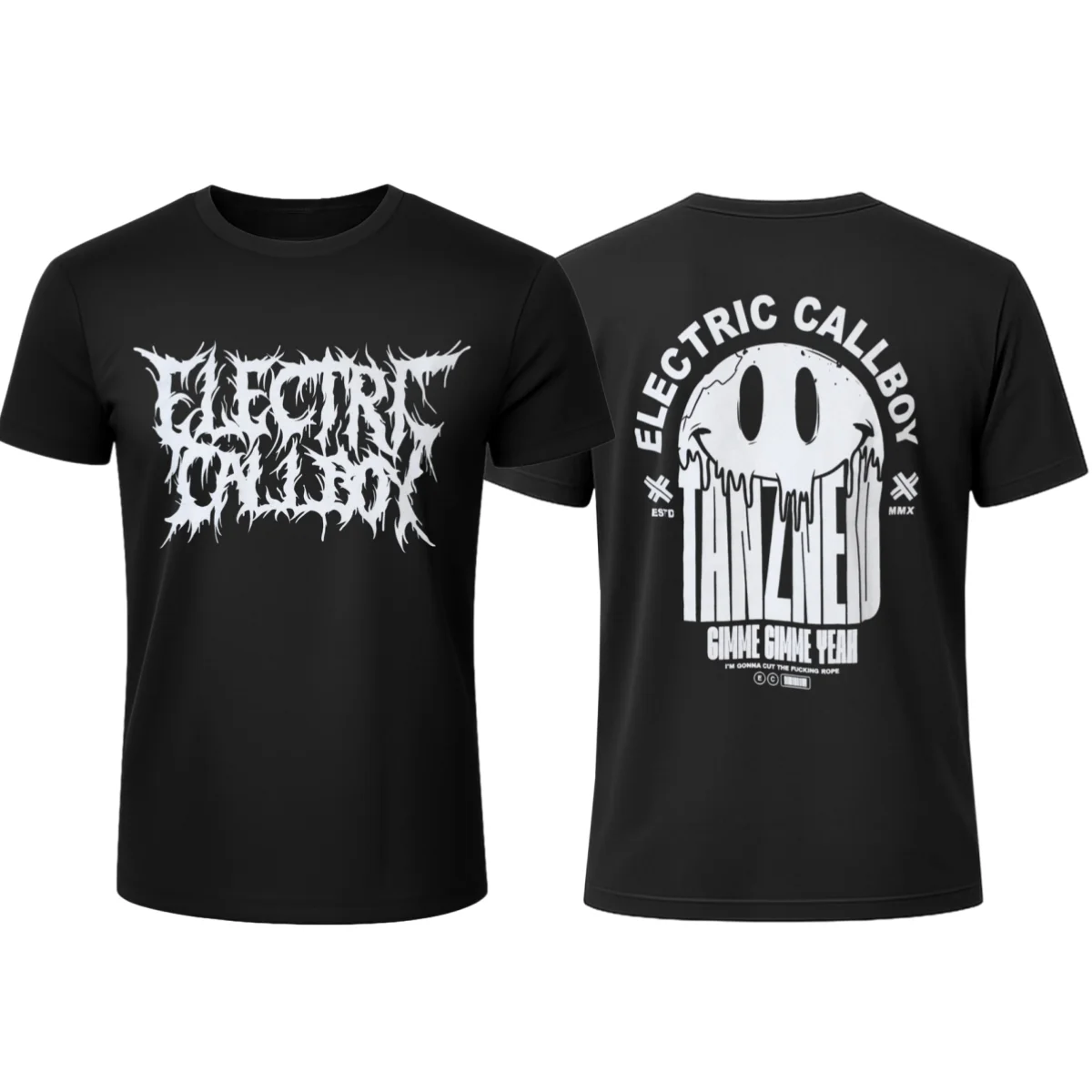Electric Callboy TANZNEID Death Core Art Pattern Electronicore Band T-shirt Casual Trend Style Cotton T-shirt for Men and Women
