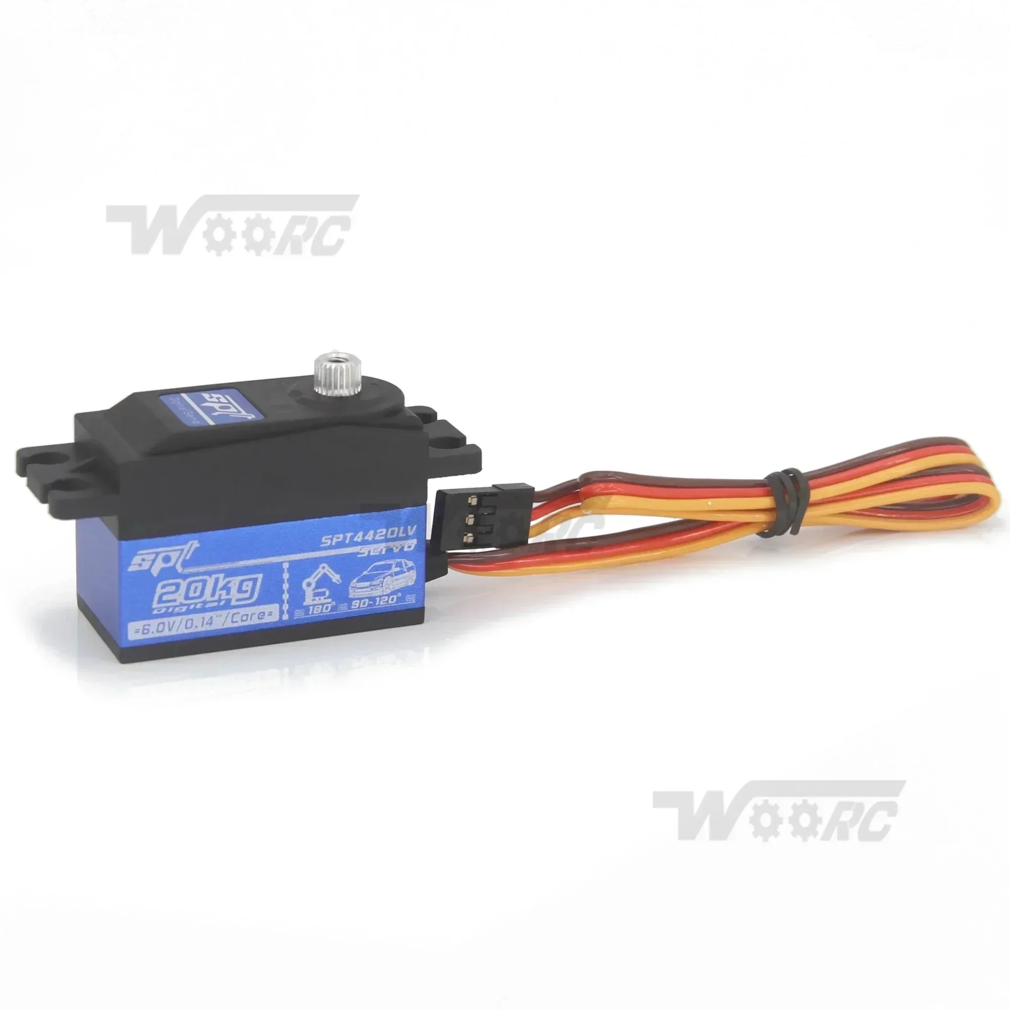 SPT 4420LV 20KG Metal Gear Short Body Low Profile Digital RC Servo Motor for 1/10 1/12 RC Car Boat Plane Robot Toy SCX10 TRX4