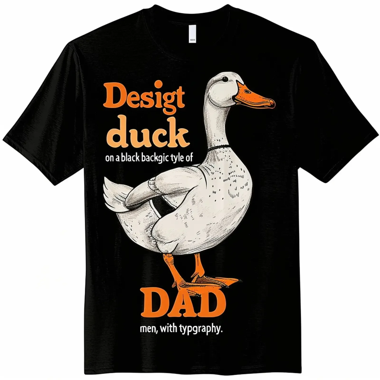 Cool Duck DAD Black T Shirt Men's Black Graphic Tee