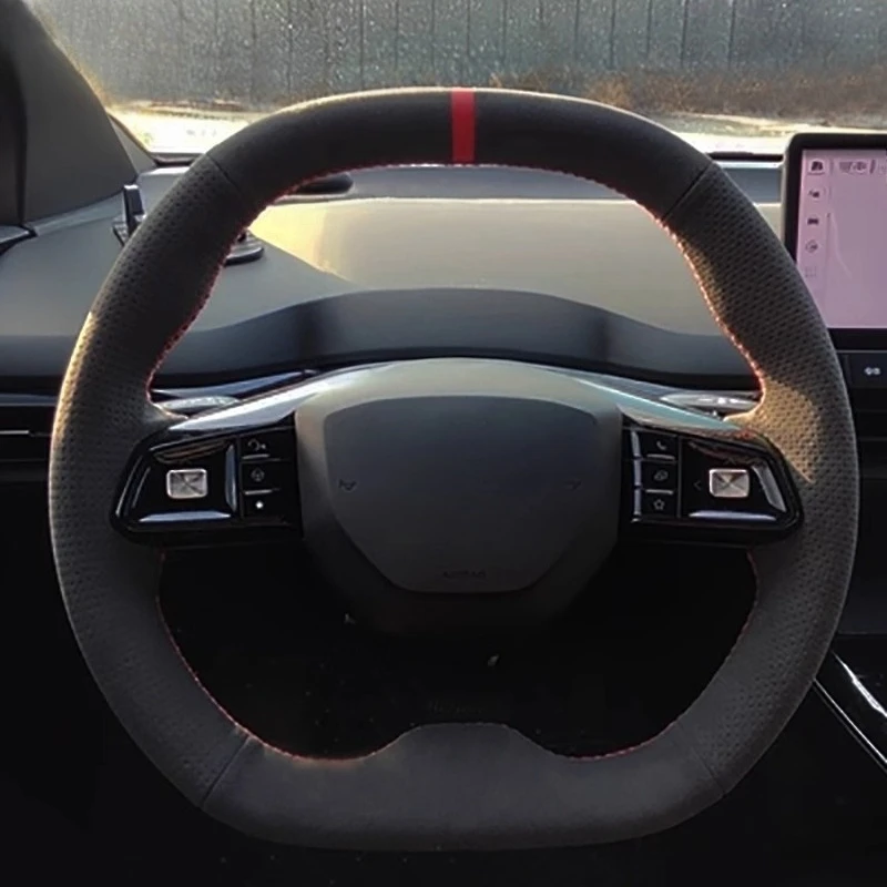 

For MG MULAN 2022-2023 Hand-stitched Durable suede non-slip Car Steering Wheel Cover