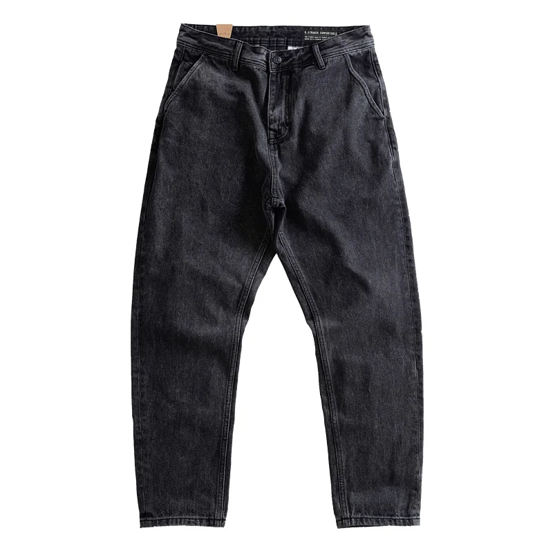 New Arrival Men's Loose Fit Cotton Black Jeans for Fall/Winter