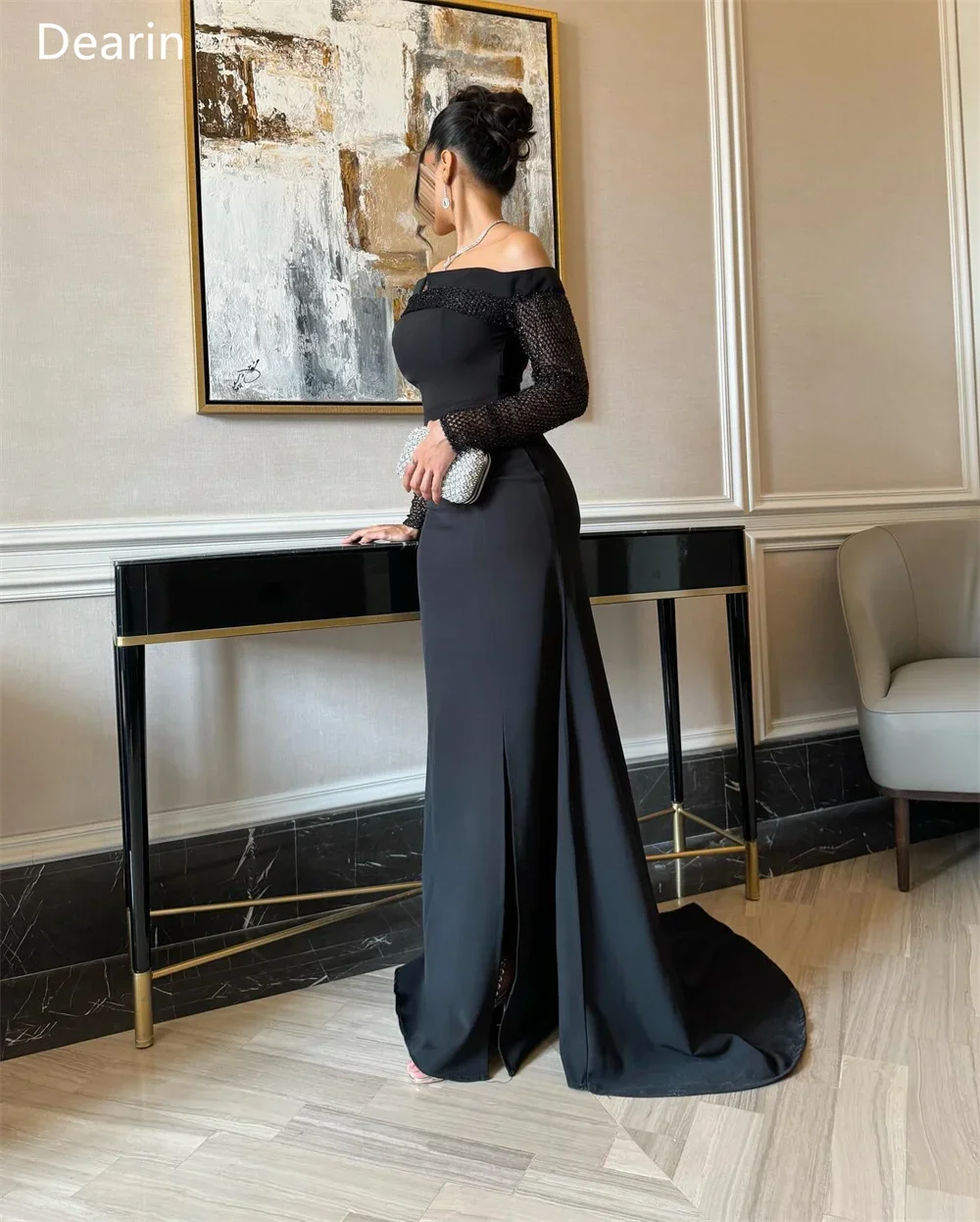 Customized Women Prom Gown Formal Dearin Off-the-shoulder Mermaid Floor Length Draped Tulle Bespoke Occasion Dresses Evening Dre