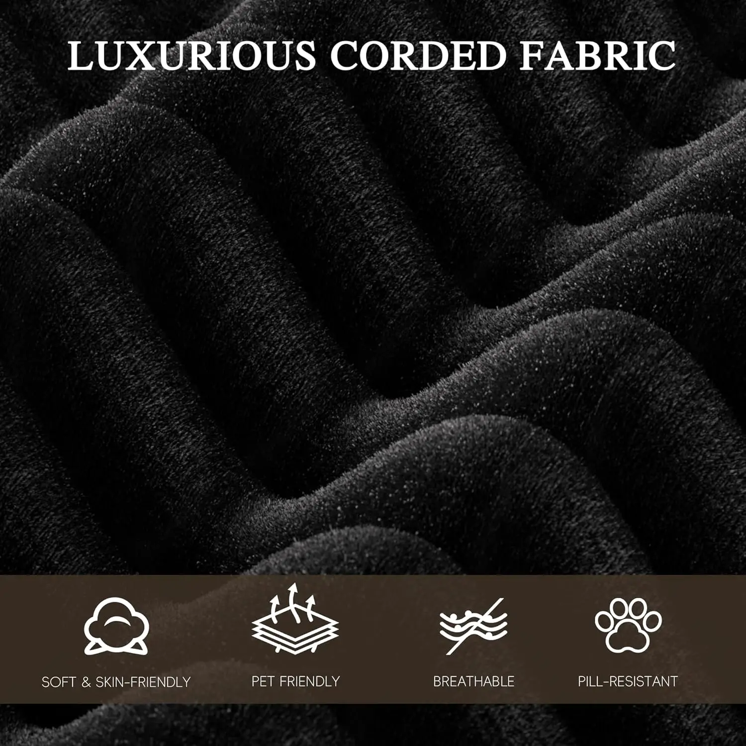 Sofá Modular Seccional de 106 Polegadas com Assento Profundo em L, Chaise para Sala de Estar e Quarto, Preto Personalizado