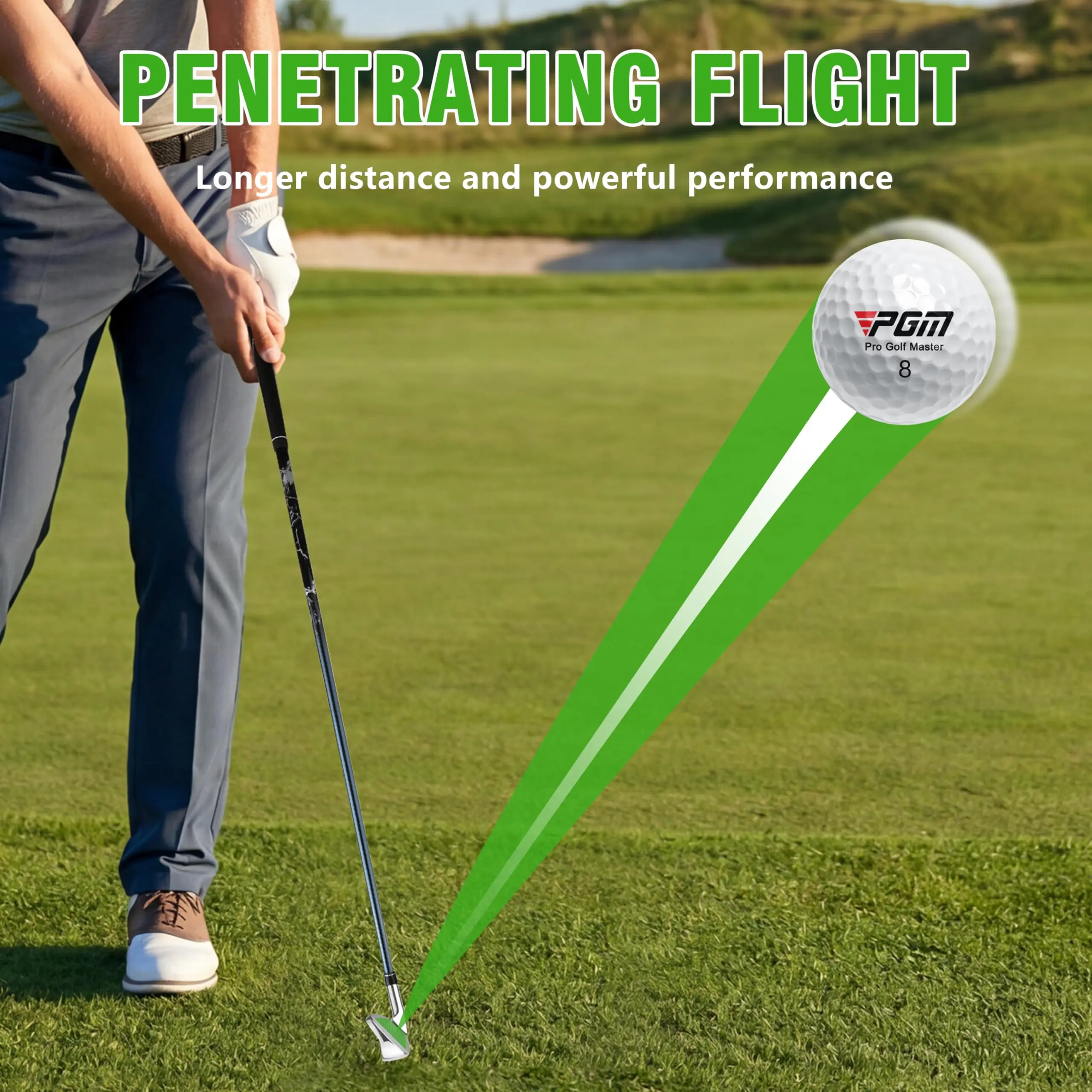 PGM High Grade Three Layers White Rubber Golf Ball Outdoor Training Game Competition Match