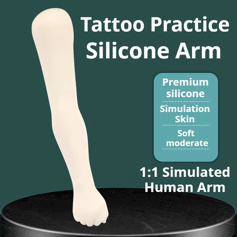 3D Silicone Tattoo Arm Model Studio Display Practice Tattoo Supplies Professional Fake Skin Mannequin Tattoo Training Equipment
