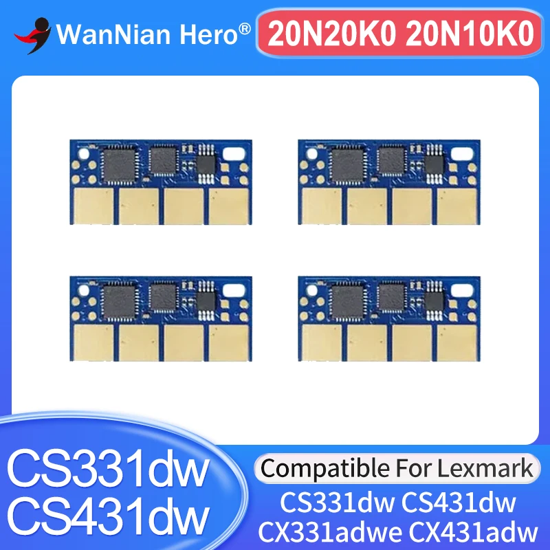 

20N10K0 20N20K0 чип CS331dw CX331adwe CS431dw CX431adw чип картриджа с тонером, совместимый с чипом принтера Lexmark CS331 CS431dw