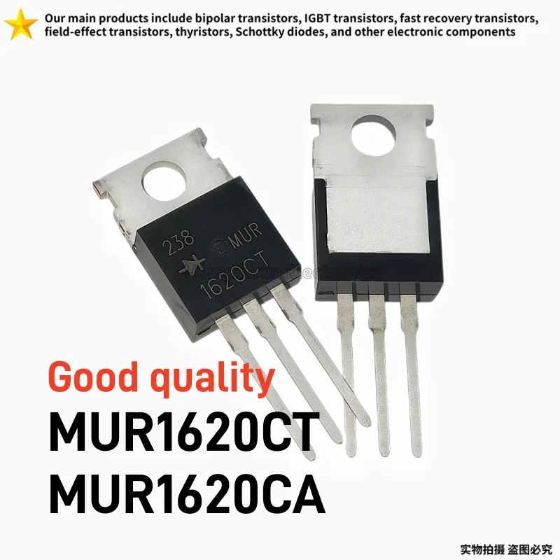 MURF1660CTR TO‑220F 10PCS MURF1660CT Dual Fast Recovery Diode 16A 600V Power Rectifier Diode Power Supply Electronic Component