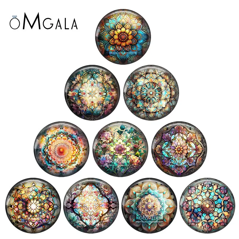 Vintage Beauty Flower Art Patterns 12mm/18mm/20mm/25mm Round Photo glass cabochon demo flat back Making findings