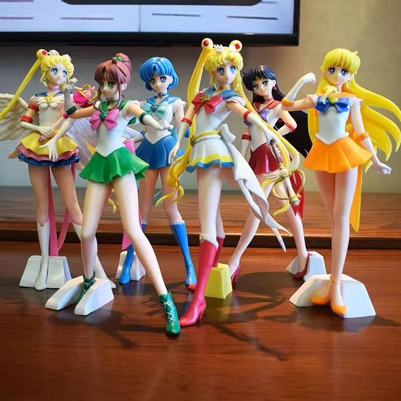 Bandai All Series Banpresto Glitter Glamours Super Sailor Moon Mars Mercury Jupiter Venus Neptune Uranus Action Figure Model Toy