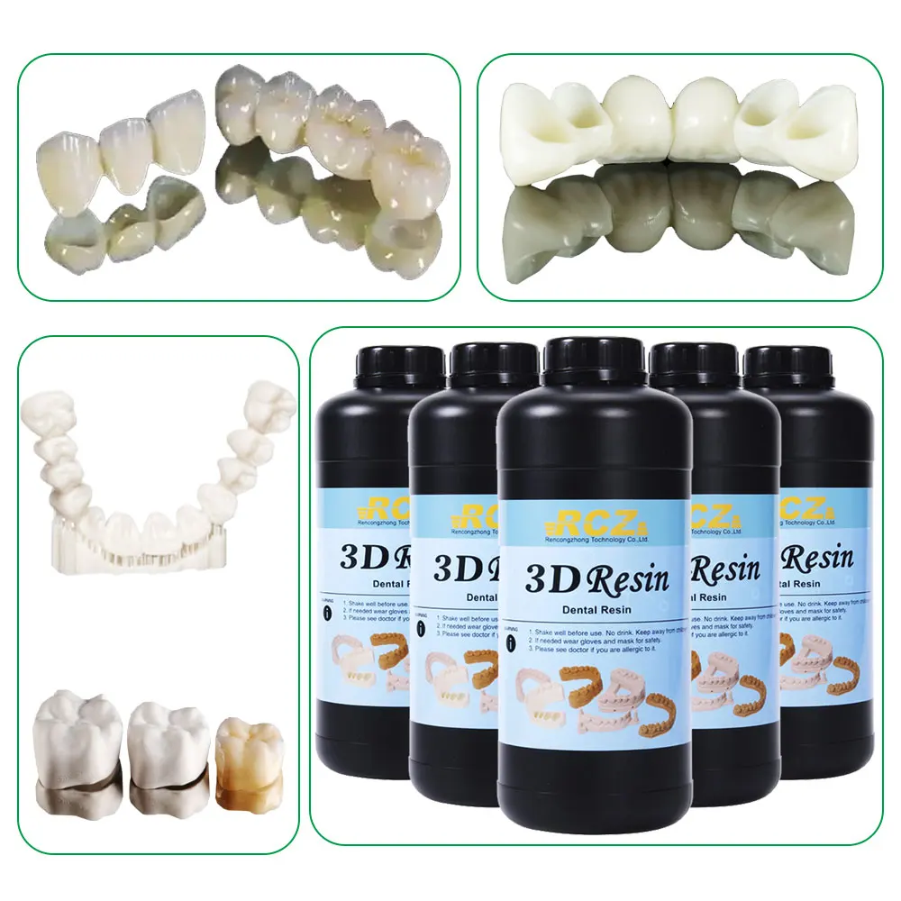 

High Precision Biocompatibles A1 A2 Color Dentals Crown 3d Printer Resins for DLP LCD Printer