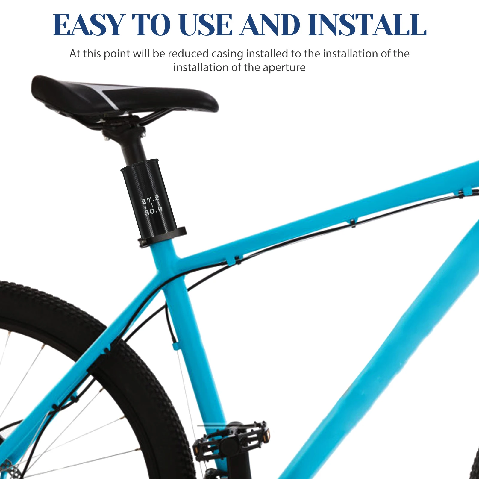 

Bicycle Seatpost Conversion Sleeve 27.2 to 30.9mm Aluminum Alloy Reducing Adapter Lightweight Road Bike Dropper
