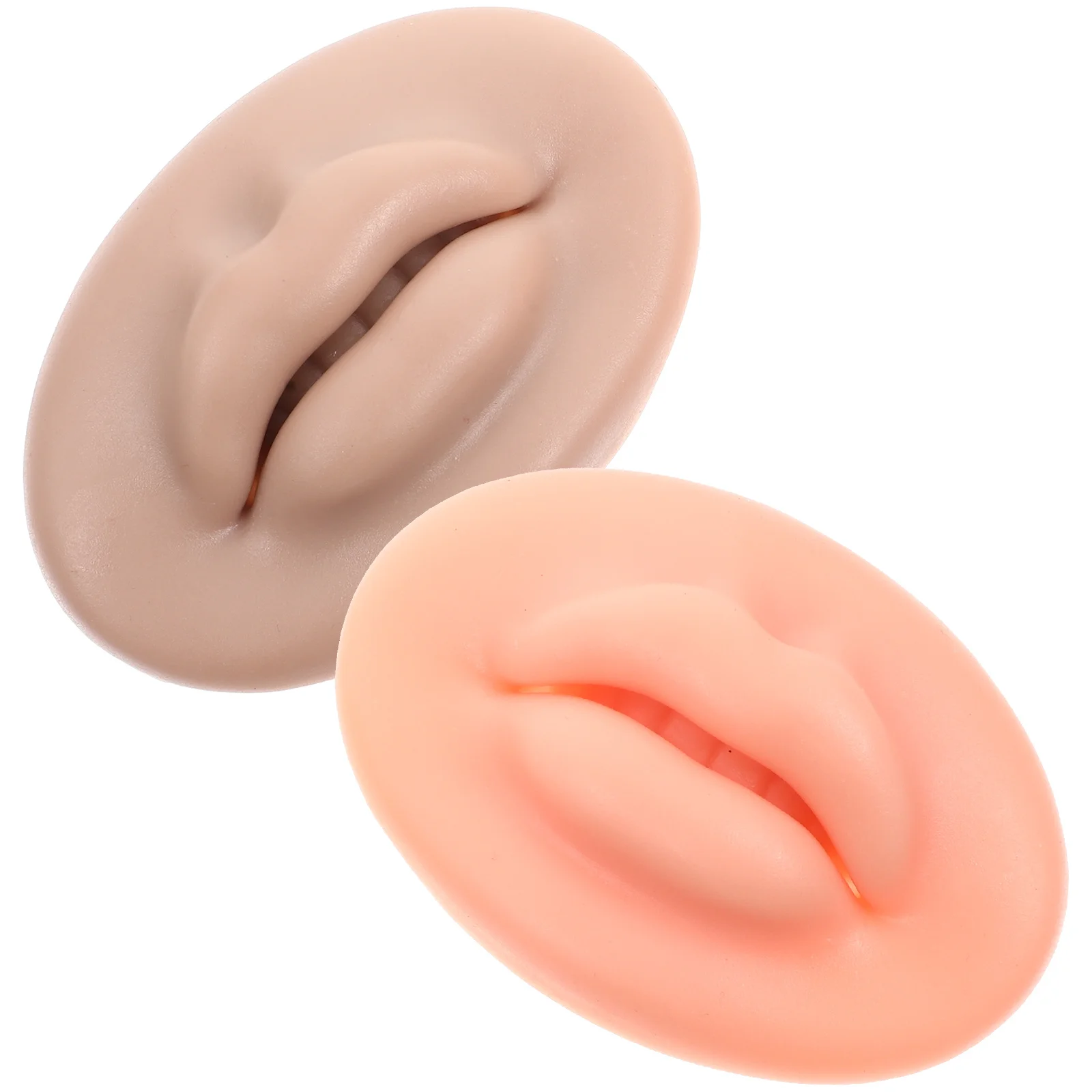 

2Pcs Silicone Tattoo Practice Lip Skin Elastic 3D Fake Lip Soft Training Supplies Professional Tool