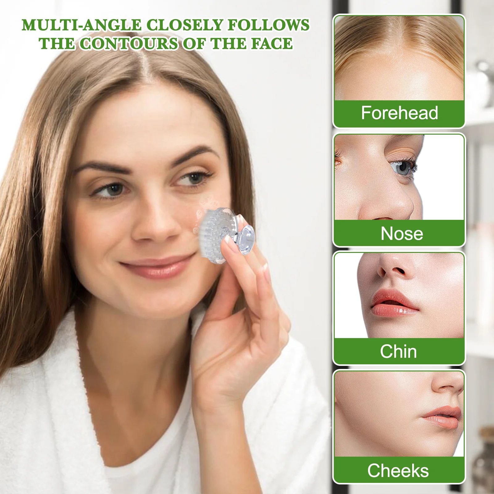 Cepillo de limpieza Facial portátil para mujer, depurador con tapa, herramienta de lavado de cara de mano, limpieza profunda de poros, exfoliante, cuidado de la piel