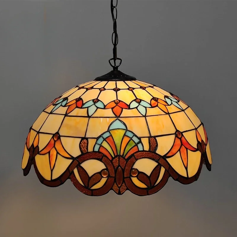 European Style DIY Lighting Fixture Living Room Study Dining Room Flower Butterfly Chandelier Tiffany Glass Chandelier