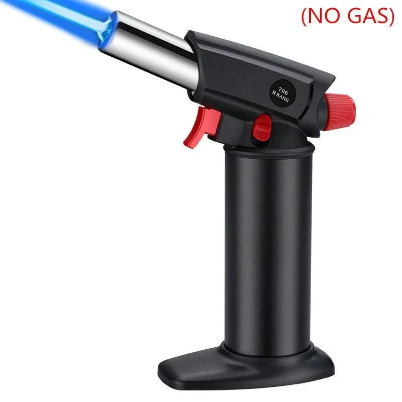 

Ветрозащитный уличный пистолет с прямым распылением, надувная металлическая зажигалка для кухонной выпечки с синим пламенем (БЕЗ ГАЗА)