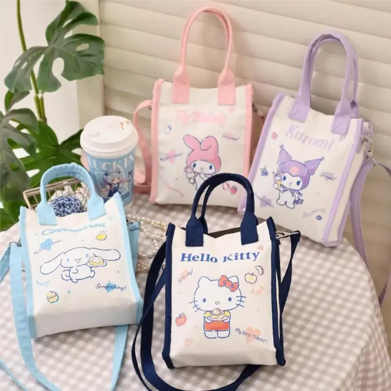 حقيبة كروسبودي صغيرة حقيبة قماش كروسبودي لطيف حقيبة ماكياج محمولة كتف واحد حقيبة المرحاض أنيمي الشكل Kawaii الكرتون