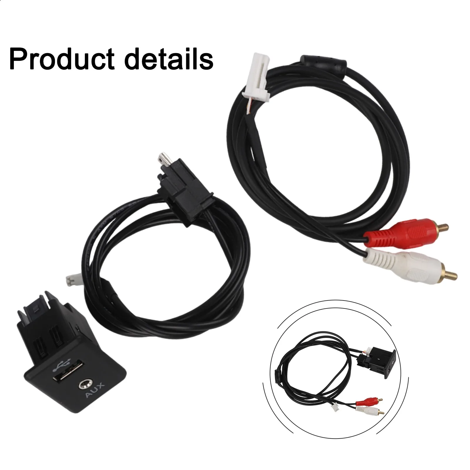 For Nissan AUX Adaptor 280234BA0B for 2013 2019 370Z Altima for frontier Rogue Xterra with 4Pin Audio Cable For