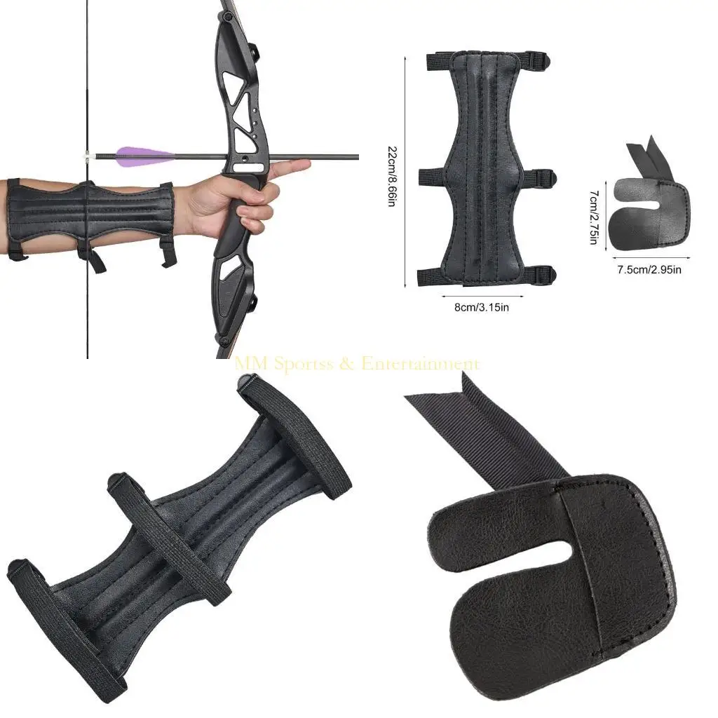 

31be Кожаная безопасная повязка на поправочную повязку эластики Archerys Armers Arm Guar