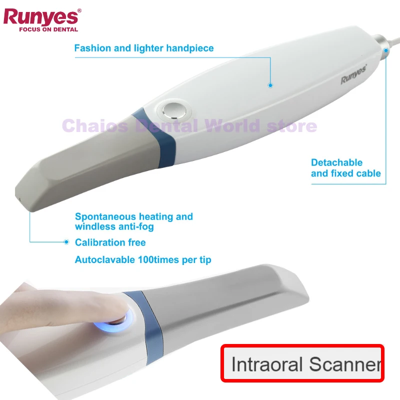 Runyes Digital Dental Intraoral X-ray Scanner 3.0 Pro Scanner Quick mold pickup Dental Scanner Imaging Systems