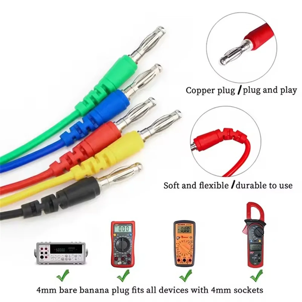 P1920-Serie Rückseitiges Prüfkit Bananenstecker zu Krokodilklemme Multimeter-Messleitung mit Automobil-Punktionnadeln Set – Detail 5