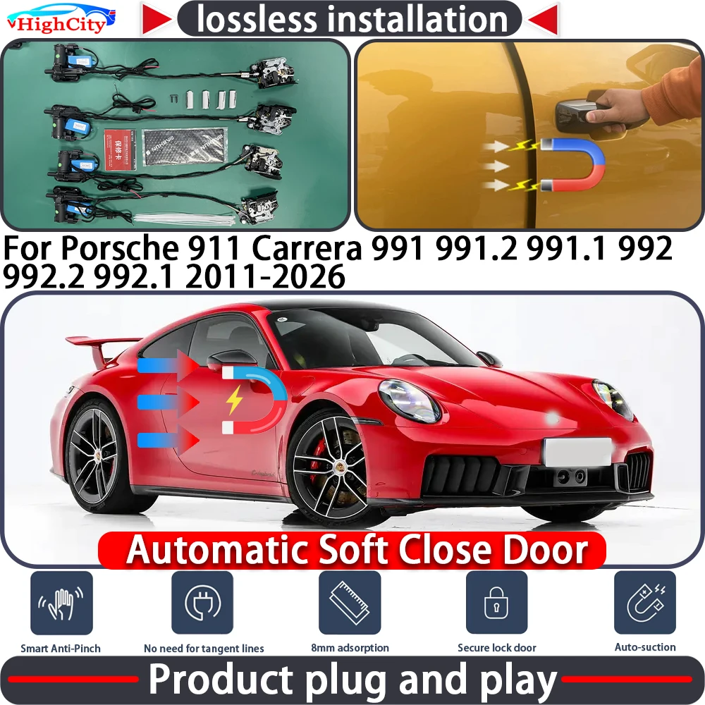 

Closing Door Lock Actuator for Porsche 911 Carrera 991 991.2 991.1 992 992.2 992.1 2011-2026 Soft Close Power Latch System Auto