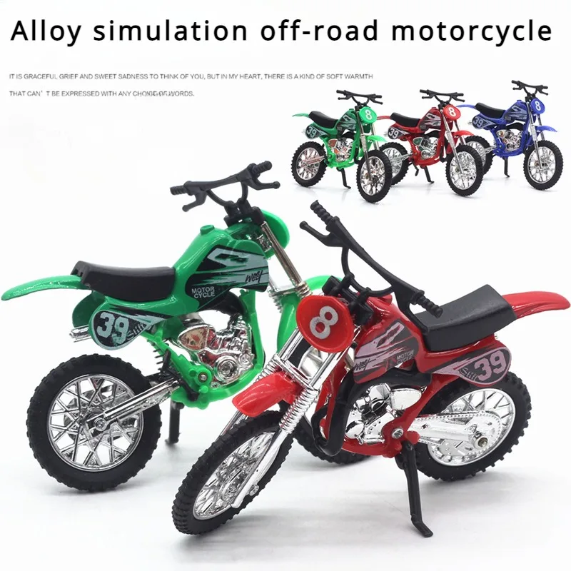 

Simulated Alloy Motocross Motorcycle Model 1:18 Toy Adventure Imulation Alloy Motorcycle Model Home Decoration Kids Toy Gift