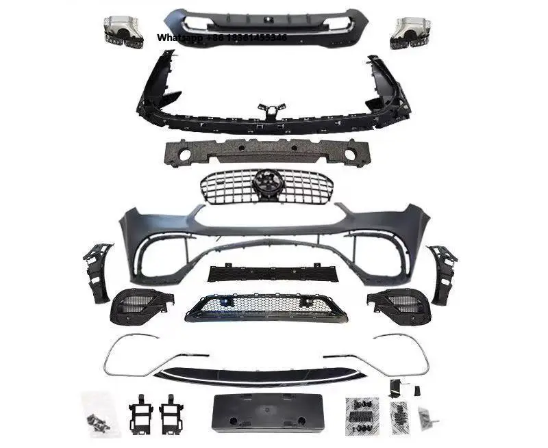 For GLE 63 Upgrade Accessories FrontRear Bumper Grille Body Kit 2020+ Benz GLE 63 W167 Facelift New YEAR Factory