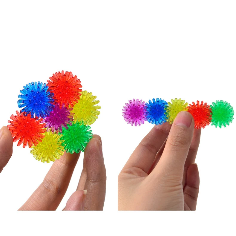 12 Pcs Novelty Funny TPR Hedgehog Ball Mini Massage Ball Stress Relief Gadgets Soft Sensory Anxiety Relief Sports Grip Ball