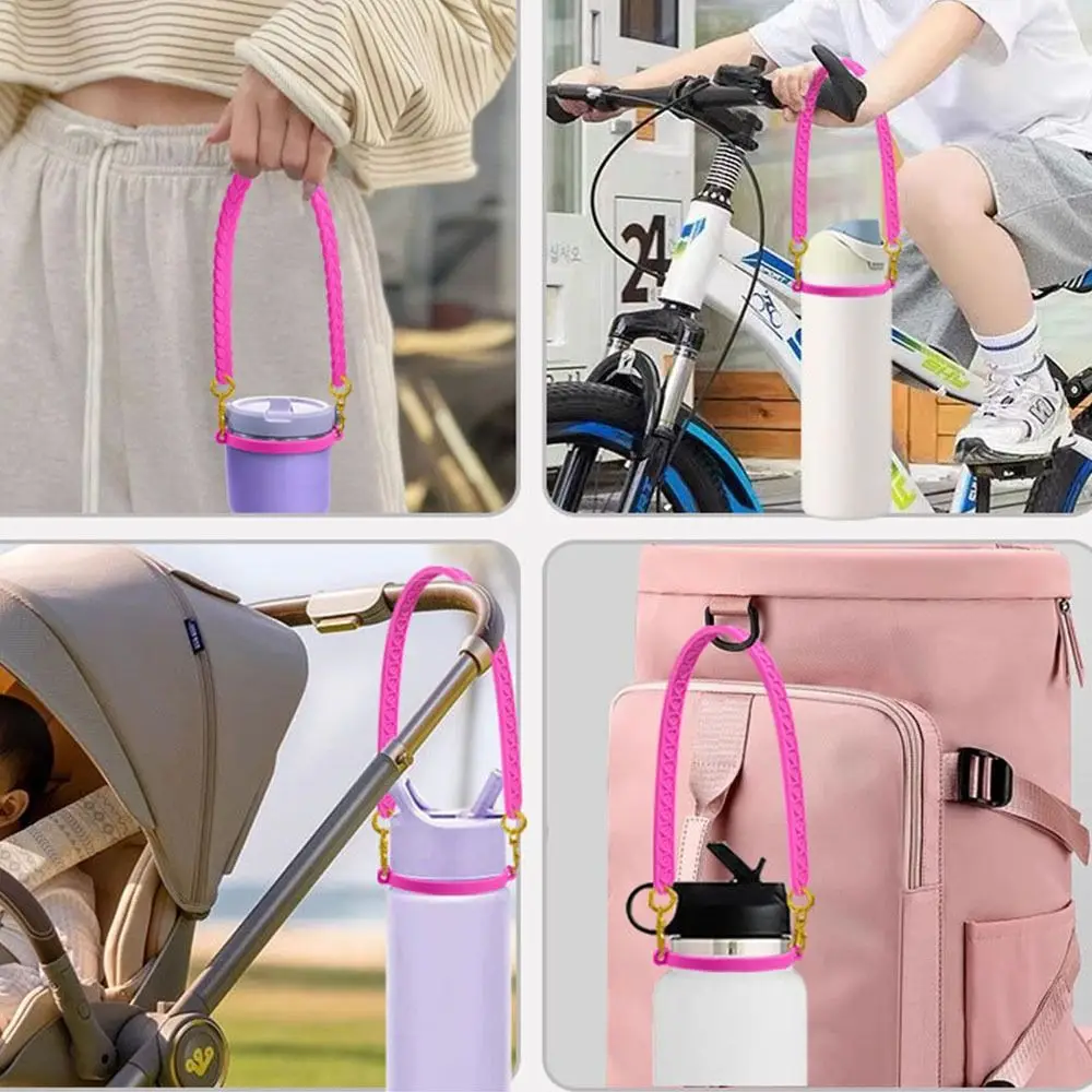 Portable Silicone Drawstring Ring Water Cup Handle Strap Bottle Sleeve Water Cup Handle Ring DIY for Cup