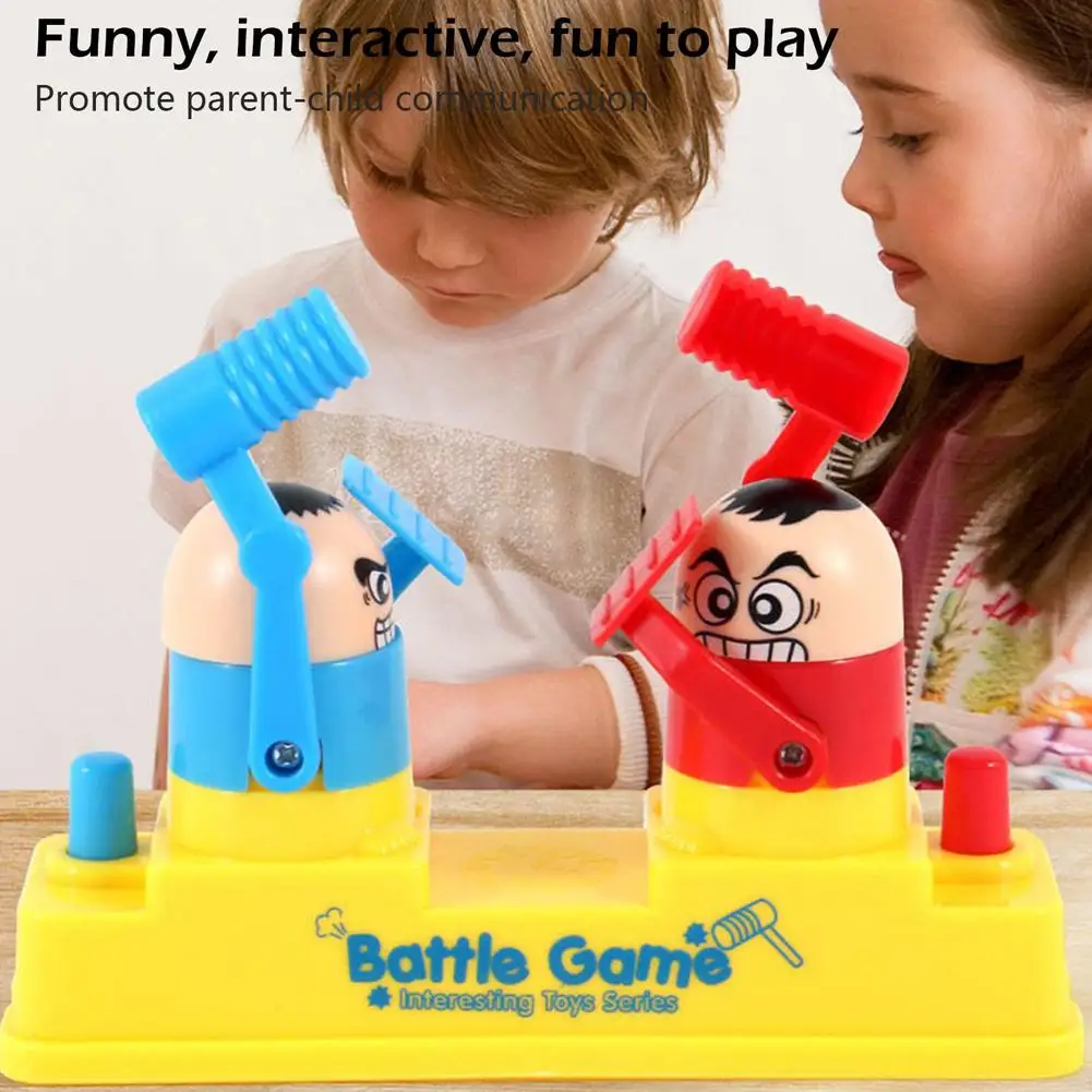

Mini Children's Head Knocking Little Man Fighting Red and Blue Attack and Defense Twin Parent Child Finger Fighting Game Machine