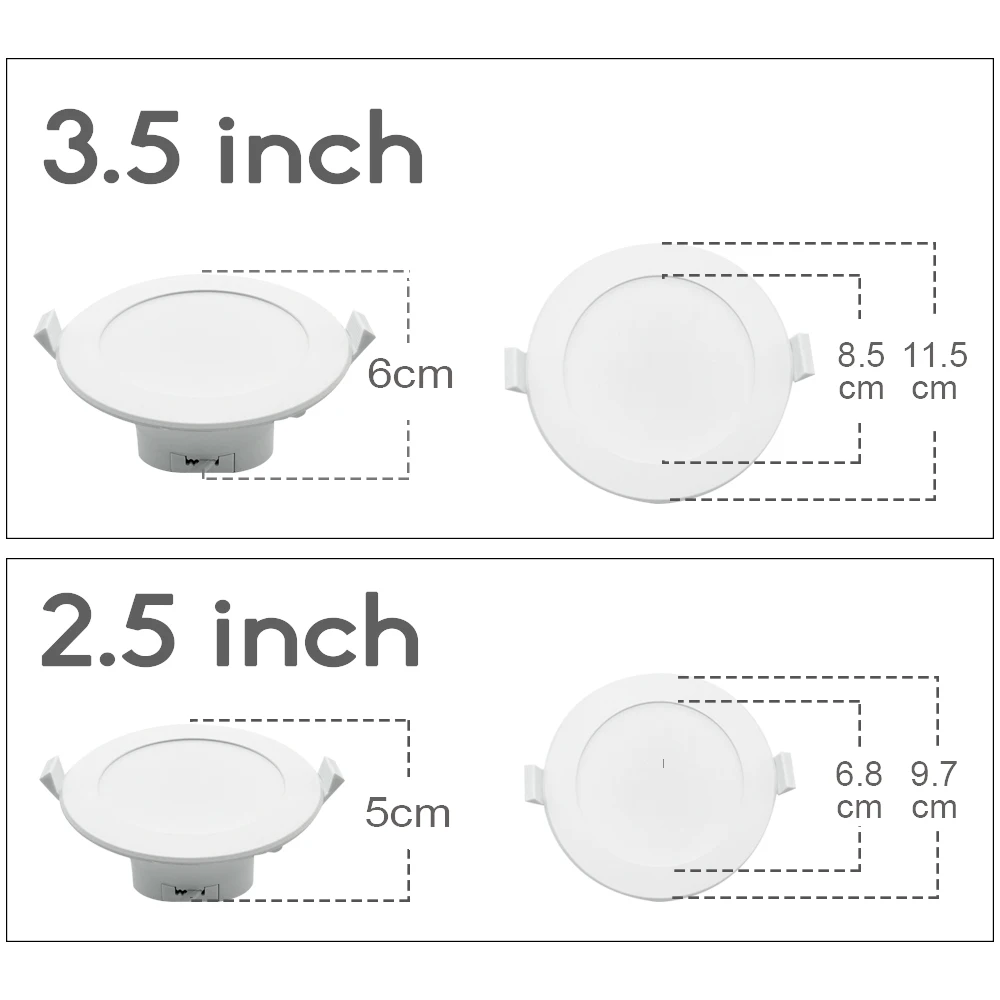 Zigbee-luz de techo redonda inteligente, 3,0 Led, RGB + CW + WW, 3,5 pulgadas, funciona con Hub Bridge lighttify Hub Echo Plus,APP/Alexa