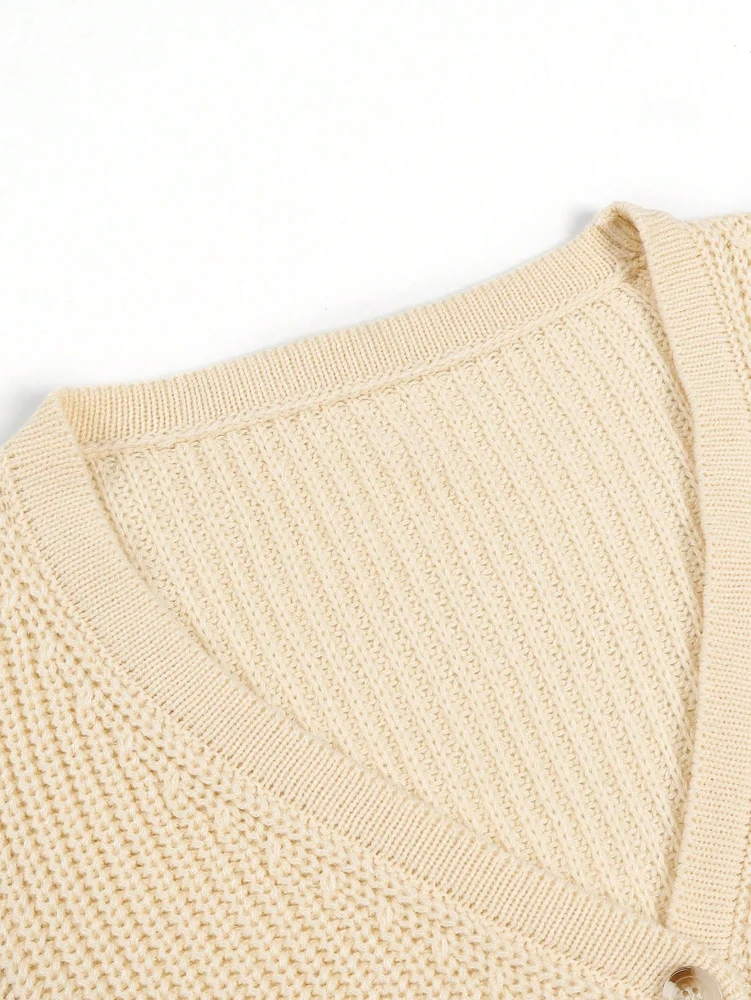 Cardigan tricoté amincissant pour femmes, élégant et polyvalent, col en v, défini à la taille, nouvelle collection début d'automne 2025