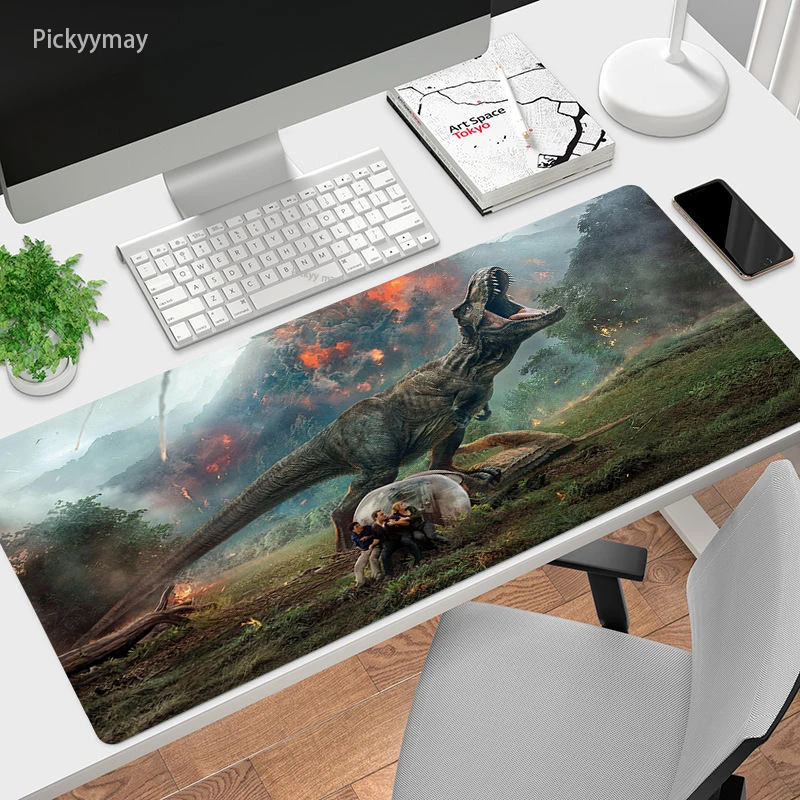 Große Maus Pad Anime Gaming Mauspad Jurassic Park Mause Pad Gamer 90x40cm Maus Matte Büro Tisch Teppich PC Schreibtisch Spielen Matte