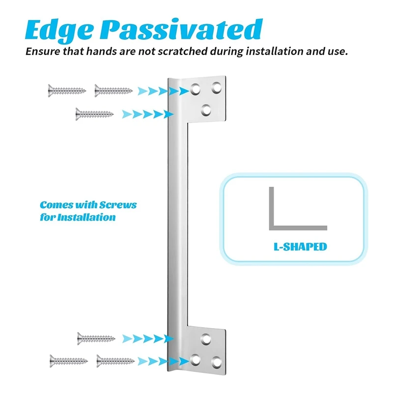 2 Pcs Door Latch Guard Plate Outswing Angle Latch Protector Door Latch Cover Latch Shield L Shaped Security