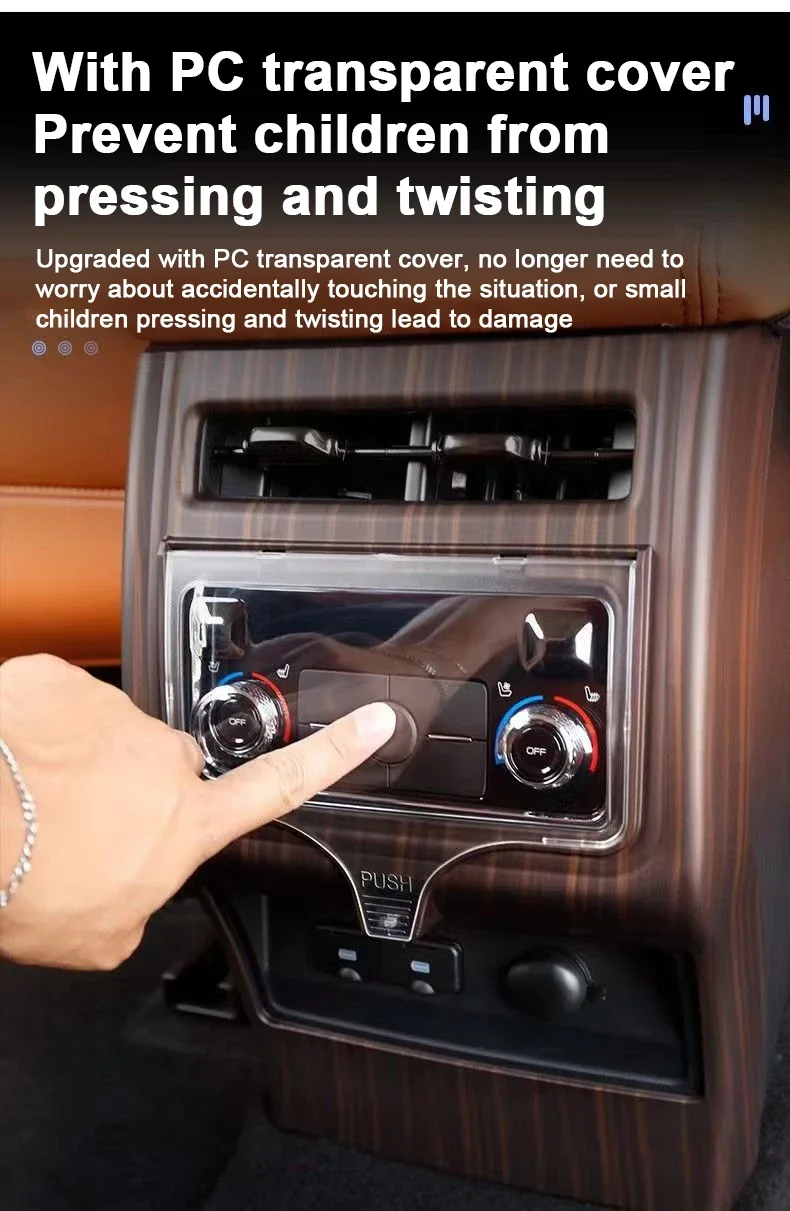 Akcesoria do GWM Haval H9 2025 2024 2026 Osłona tylnego podłokietnika chroniąca przed kopaniem i uderzeniami, osłona kratki nawiewu klimatyzacji