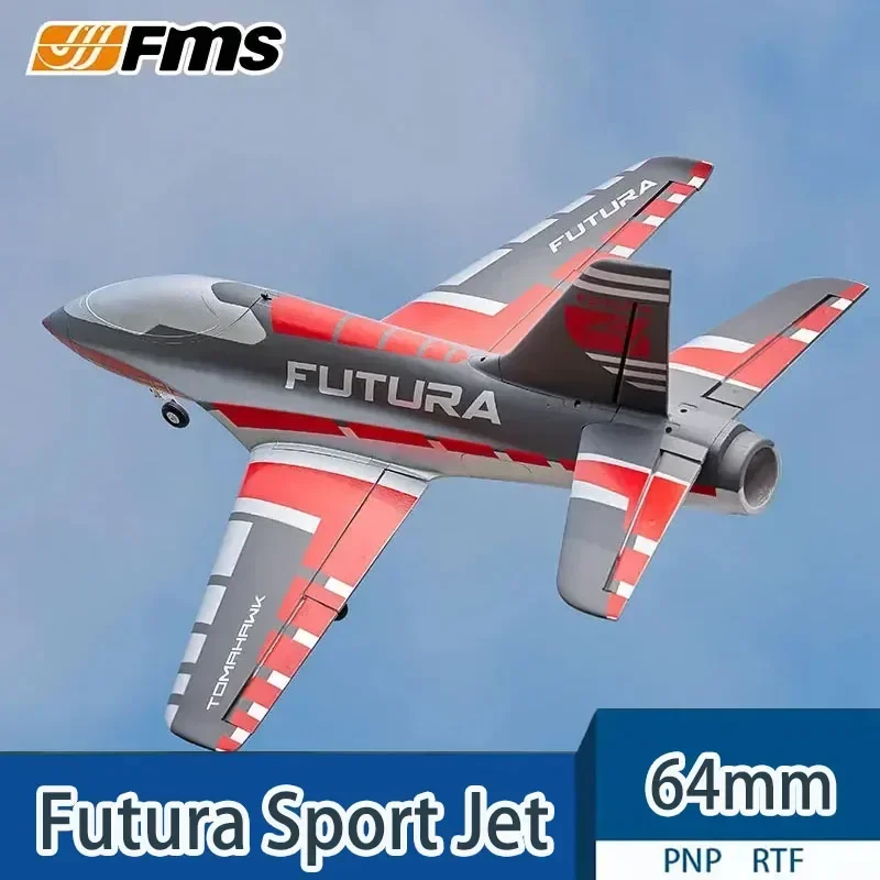 Fms nowy 64mm Futura Sport Jet zaawansowany poziom podstawowy kanałowe stałe skrzydło zdalnie sterowany model elektryczny samolot zabawka dla