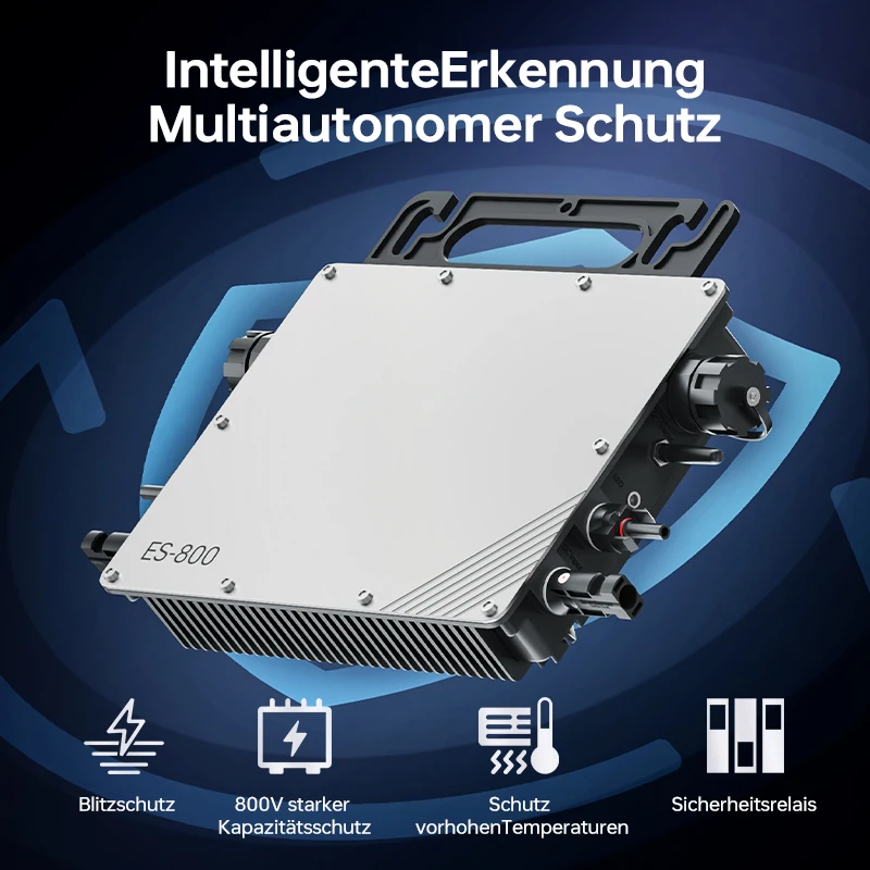 800W Mikro-Wechselrichter Solar Wechselrichter MPPT Mikro-Solar-Netz uzspeise à prova d'água IP67 com WIFI