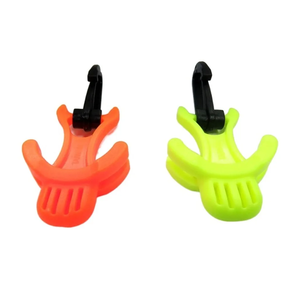 Fluorescent Scuba Dive Mouthpiece Holder 2nd Stage Hook Regulator Octopus Retainer Clip TPU High Visible Diving Bite