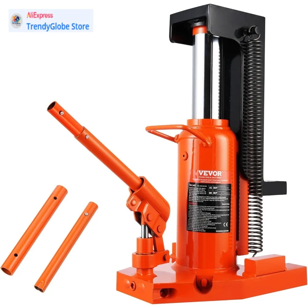 

10-тонный гидравлический носок, 20-тонная верхняя подъемная способность, регулируемая высота пальцев 1,2-7,5 дюйма, общий диапазон подъема 12,6–18 дюймов