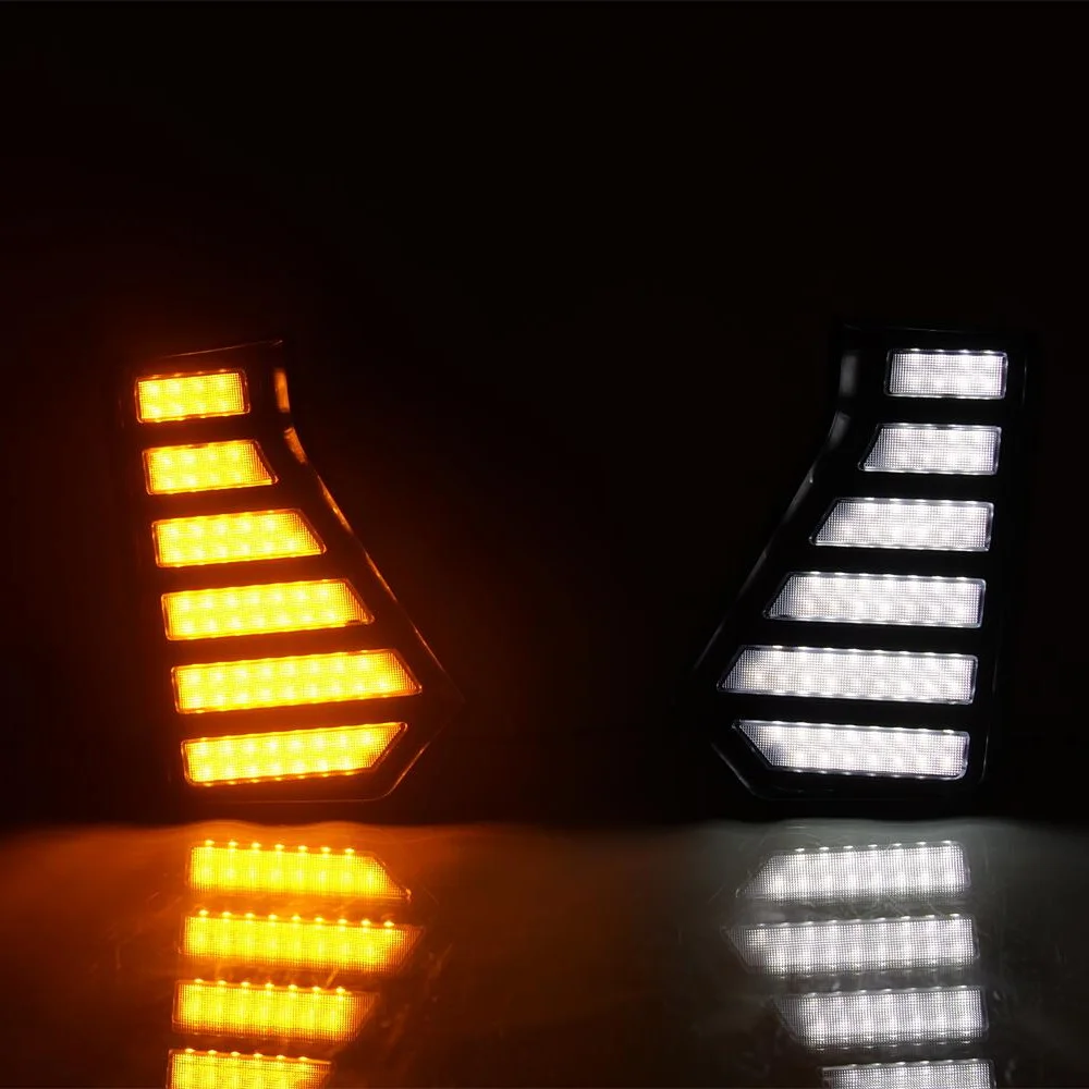 حافظة أضواء النهار LED من يوليو كينج لسيارة تويوتا تاكوما 2024 2025، B، 6000K DRL + إشارات الانعطاف الصفراء، ابدأ المسح الضوئي