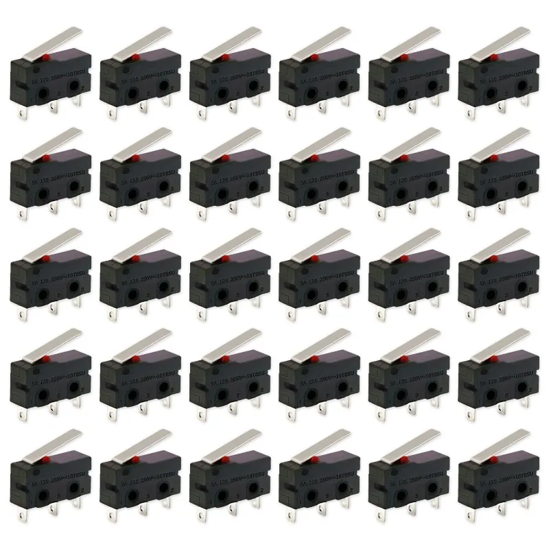 30-pecas-interruptores-de-limite-micro-spdt-pretos-momentaneos-com-alavanca-articulada-e-cabo-reto-3p-ac250v-5a-1no-1nc-normalmente-aberto-fechado