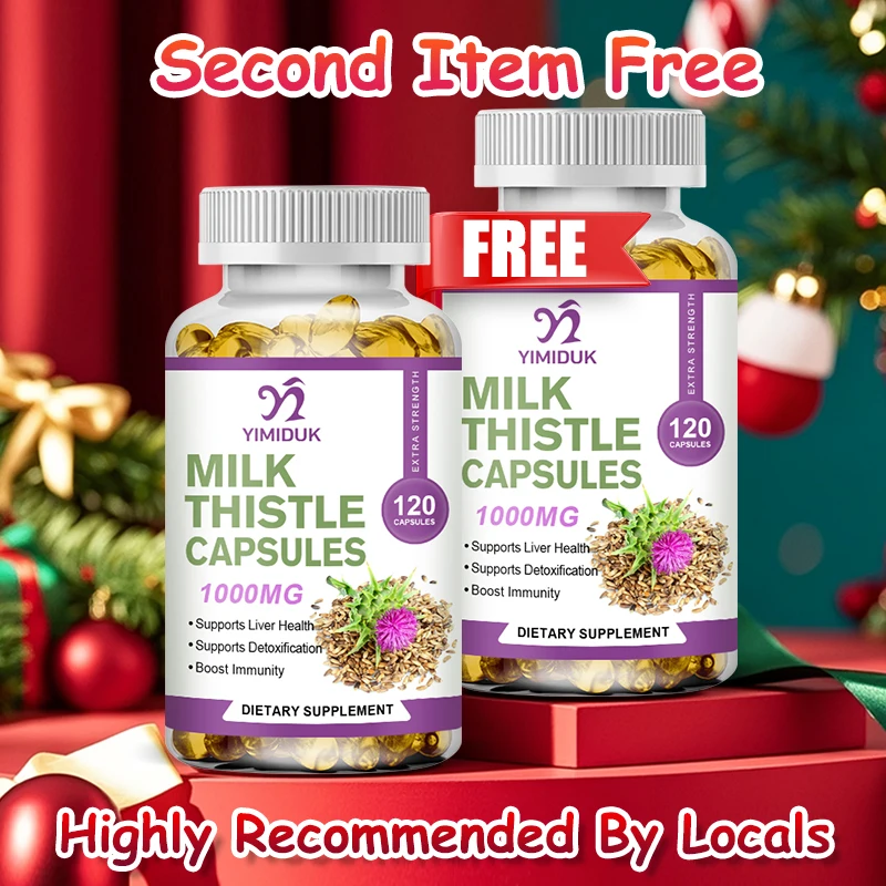 

Premium Milk Thistle Extract Supplement, Support Liver Detox & Cleanse, Supports Gallbladder, Digestion & Skin Health, Vegan