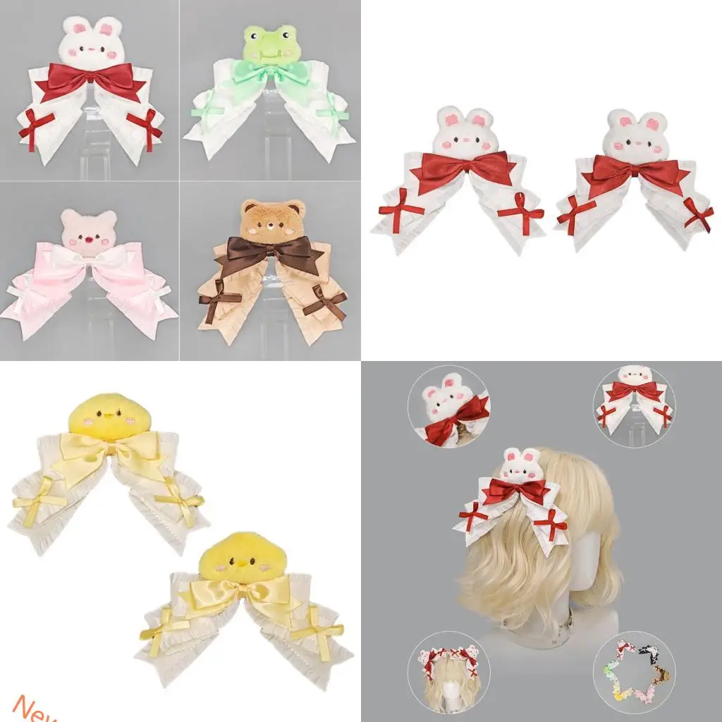 

Красочный сладкий стильный головной убор с заколкой для волос с бантом для женских вечеринок LXAD