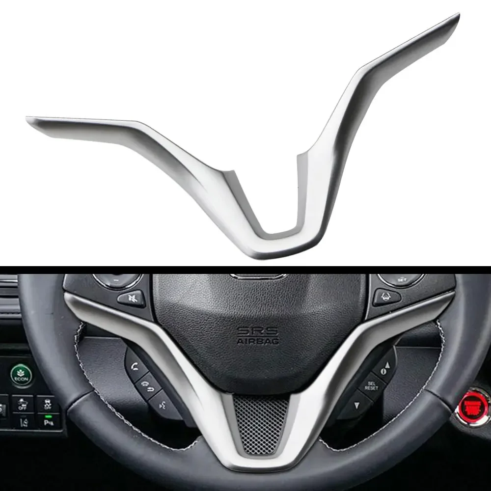 For Honda Vezel HR-V HRV 2015 2016 2017 2018 2019 2020 2021 2022 Car Steering Wheel Panel Cover Trim Garnish ABS Sliver Sequins