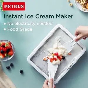 Petrus Ice Cream Maker Ice Cream Roller Plate for Kids Family Food Grade Stainless Steel Homemade Frozen Yogurt Sorbet PET035 AliExpress