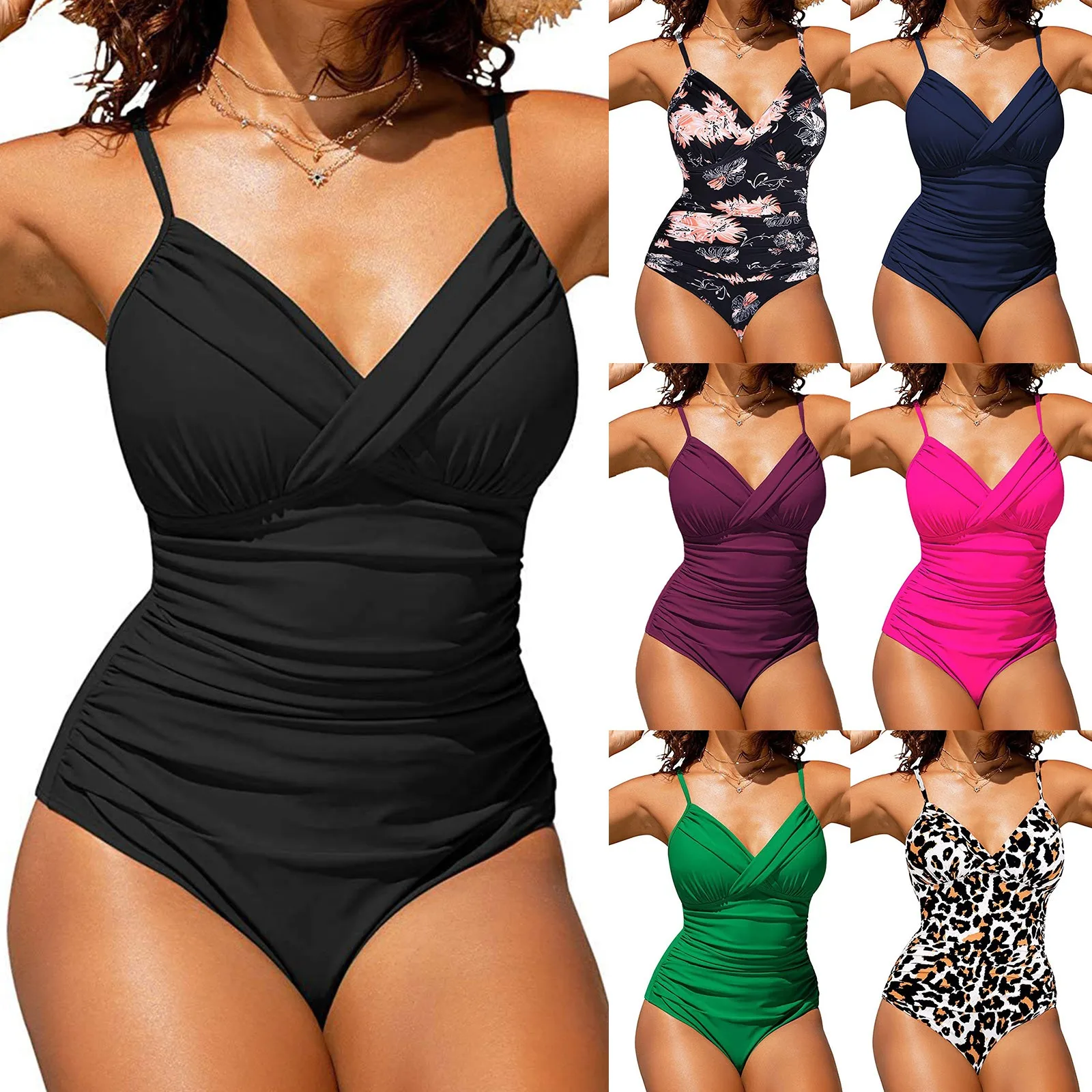 Women 1 Piece WebbingTank Suits Shirred Vintage Up Athletic Training Swimwear Bathing Sport High Waist Sexy Bodysuit For Women